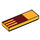 LEGO Helles Licht Orange Fliese 1 x 3 mit Dark rot Robes (39708 / 63864)