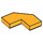 LEGO Orange clair brillant Tuile 2 x 2 Coin avec Cutouts (27263)