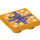 LEGO Orange clair brillant Tuile 2 x 2 Inversé avec Wrapping Paper et Bow (11203 / 24558)
