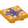 LEGO Bright Light Orange Tile 2 x 2 Inverted with Wrapping Paper and Bow (11203 / 24558)