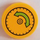 LEGO Helles Licht Orange Fliese 2 x 2 Runden mit Doppelt Headed Pfeil und Schwarz Kreis Aufkleber mit unterem Bolzenhalter (14769)