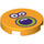 LEGO Orange clair brillant Tuile 2 x 2 Rond avec Trolls Affronter avec porte-goujon inférieur (14769 / 67087)