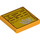 LEGO Orange clair brillant Tuile 2 x 2 avec Letter from Ariel avec rainure (3068 / 33826)