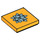 LEGO Helles Licht Orange Fliese 2 x 2 mit Present Bow mit Nut (3068 / 38362)