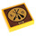 LEGO Helles Licht Orange Fliese 2 x 2 mit Drei Broomsticks Clock Gesicht Aufkleber mit Nut (3068)