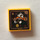 LEGO Helles Licht Orange Fliese 2 x 2 mit Winking Man mit Orange Mustache Painting Aufkleber mit Nut (3068)