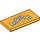 LEGO Orange clair brillant Tuile 2 x 4 avec &#039;Andrea&#039; et Music Notes (44894 / 87079)