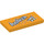 LEGO Leuchtendes helles Orange Fliese 2 x 4 mit &#039;Andrea&#039; und Musik Notes (44894 / 87079)