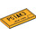 LEGO Helles Licht Orange Fliese 2 x 4 mit &quot;P51AK3&quot; New York License Platte (78281 / 87079)