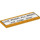 LEGO Bright Light Orange Tile 2 x 6 with &quot;LIVE MUSIC ALL NIGHT and magic show&quot; (69729 / 101790)