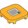 LEGO Helles Licht Orange Fliese 4 x 4 x 0.7 Gerundet mit Super Mario Barcode und 2 Arrows (68869 / 69433)