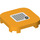 LEGO Orange clair brillant Tuile 4 x 4 x 0.7 Arrondi avec Super Mario Barcode et 2 Arrows (68869 / 69433)