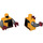 LEGO Bright Light Orange Tournament Knight Minifig Torso (973 / 76382)