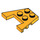 LEGO Orange clair brillant Coin assiette 3 x 4 avec des encoches pour tenons (28842 / 48183)