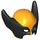 LEGO Bright Light Orange Wolverine Mask with Black Pointed Sides (17117 / 104639)