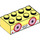 LEGO Jaune clair brillant Brique 2 x 4 avec Beatsy Affronter (3001 / 38912)