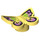 LEGO Bright Light Yellow Butterfly (Smooth) with Purple (80674 / 101531)