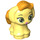 LEGO Bright Light Yellow Dog - Puppy with Bright Light Orange Hair and Tail (24668)