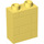 LEGO Bright Light Yellow Duplo Brick 1 x 2 x 2 with Brick Wall Pattern (25550)
