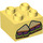 LEGO Bright Light Yellow Duplo Brick 2 x 2 with Sandwiches (3437 / 19343)