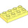 LEGO Jaune clair brillant Duplo assiette 2 x 4 (4538 / 40666)