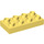 LEGO Jaune clair brillant Duplo assiette 2 x 4 (4538 / 40666)