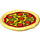 LEGO Helles Hellgelb Duplo Platte mit Pepper pizza (27372 / 29313)