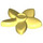 LEGO Bright Light Yellow Flower with Pointed Petals with Small Pin (18853)