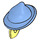 LEGO Helles Hellgelb Haar mit Medium Blau Hut mit Krempe (65513 / 76785)