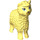 LEGO Bright Light Yellow Llama with Green Eyes and Gold Mouth (66221 / 66601)