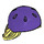 LEGO Bright Light Yellow Mid-Length Hair with Dark Purple Bicycle Helmet (76416)
