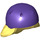 LEGO Helles Hellgelb Mittlere Länge Haar mit Dark Purple Sport Helm (76416)