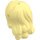 LEGO Bright Light Yellow Mid-Length Wavy Hair with Right Section (15677)