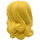LEGO Bright Light Yellow Mid-Length Wavy Hair with Right Section (15677)