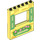 LEGO Bright Light Yellow Panel 1 x 6 x 6 with Window Cutout with Green shutters (15627 / 21443)