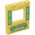 LEGO Bright Light Yellow Panel 1 x 6 x 6 with Window Cutout with Green shutters (15627 / 21443)