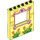 LEGO Bright Light Yellow Panel 1 x 6 x 6 with Window Cutout with Puple frame (15627 / 26238)