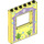 LEGO Bright Light Yellow Panel 1 x 6 x 6 with Window Cutout with Purple arch way (15627 / 24814)