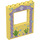 LEGO Bright Light Yellow Panel 1 x 6 x 6 with Window Cutout with Purple arch way (15627 / 24814)