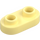 LEGO Bright Light Yellow Plate 1 x 2 with Rounded Ends and Open Studs (35480)