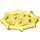 LEGO Jaune clair brillant assiette 2 x 2 avec Barre Cadre Octagonal (Clous ronds) (75937)