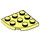 LEGO Jaune clair brillant assiette 3 x 3 Rond Coin (30357)