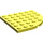 LEGO Bright Light Yellow Plate 6 x 6 Round Corner (6003)