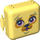 LEGO Jaune clair brillant Play Cube Boîte 3 x 8 avec Charnière avec Chien Affronter (64462 / 72462)