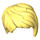 LEGO Jaune clair brillant Court Tousled Cheveux balayé à gauche (37823)