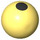 LEGO Jaune clair brillant Technic Balle avec Noir Cercle / Pupil (18384 / 105172)