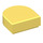 LEGO Jaune clair brillant Tuile 1 x 1 Demi Oval (24246 / 35399)
