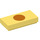 LEGO Jaune clair brillant Tuile 1 x 2 avec Orange Cercle avec rainure (3069 / 79720)