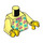 LEGO Bright Light Yellow Torso with Shirt with Flowers and Leaves (973)