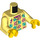 LEGO Bright Light Yellow Torso with Shirt with Flowers and Leaves (973)